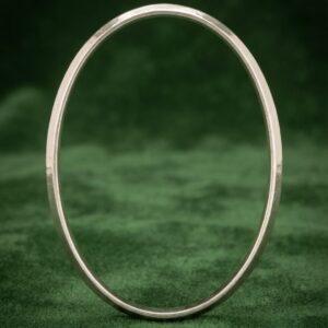 Men's Sleek Polished Oval Silver Kada