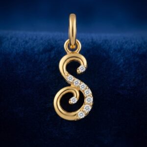 Elegant Diamond Initial "S" Pendant