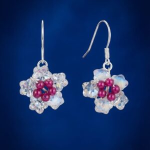 Crystal Blossom Beaded Earrings