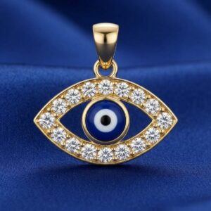 Luxury Gold Evil Eye Crystal Pendant