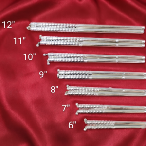Silver Decorative Dandiya Sticks Set