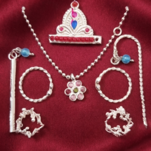 Silver Premium Laddu Gopal Shringar Set