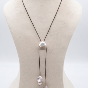 Pearl Drop Lariat Necklace