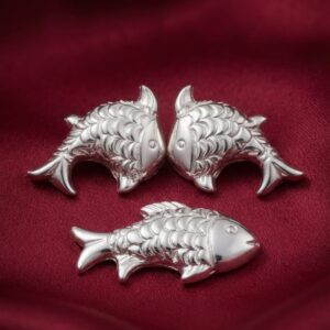 Silver Auspicious Fish (Matsya) Shringar Piece