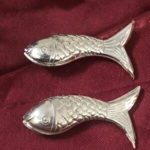 Silver Auspicious Fish (Matsya) Shringar Piece