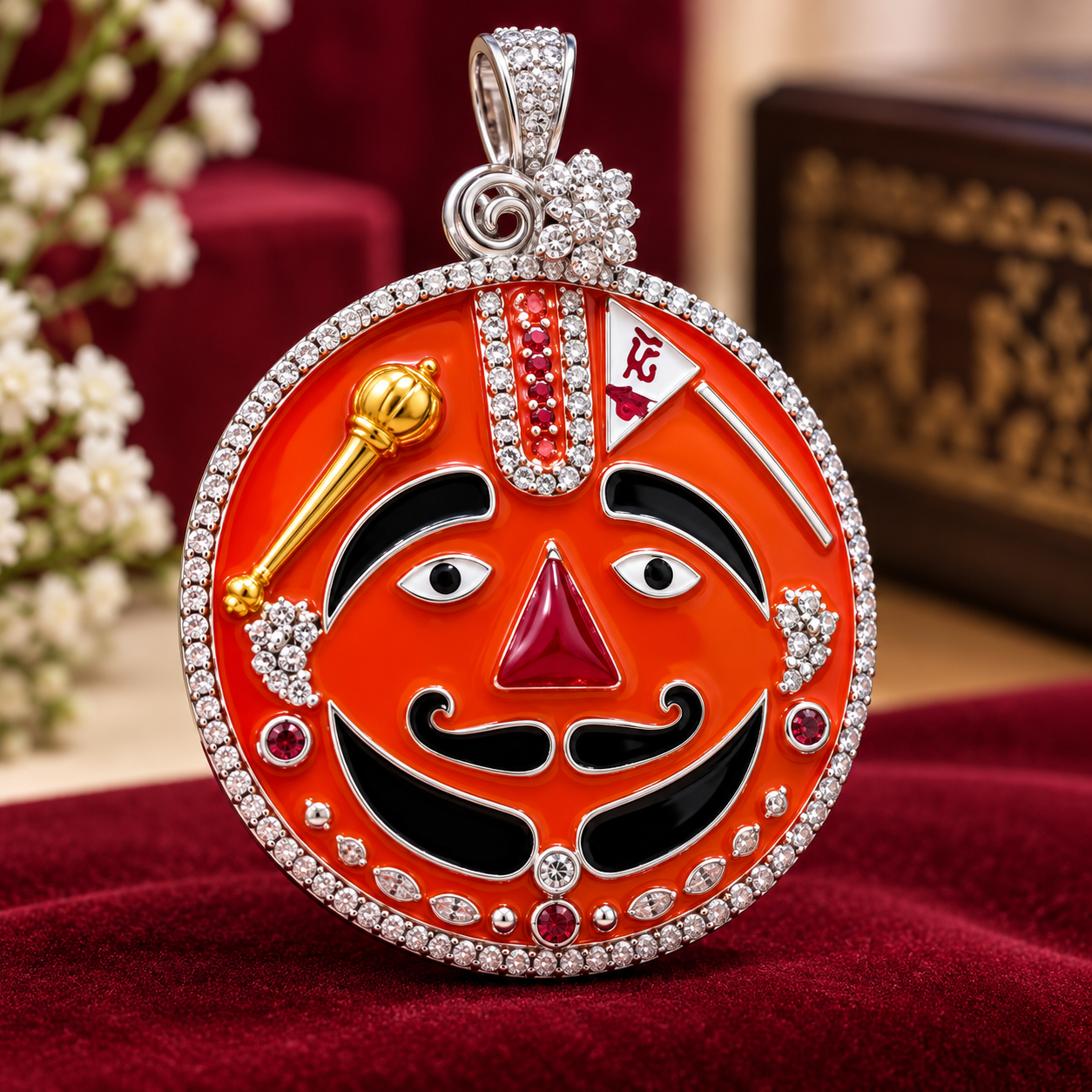 Royal Hanuman Diamond Pendant