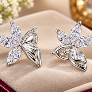 Elegant Butterfly Crystal Earrings